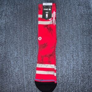 Stance Houston Rockets Casual Socks Large New